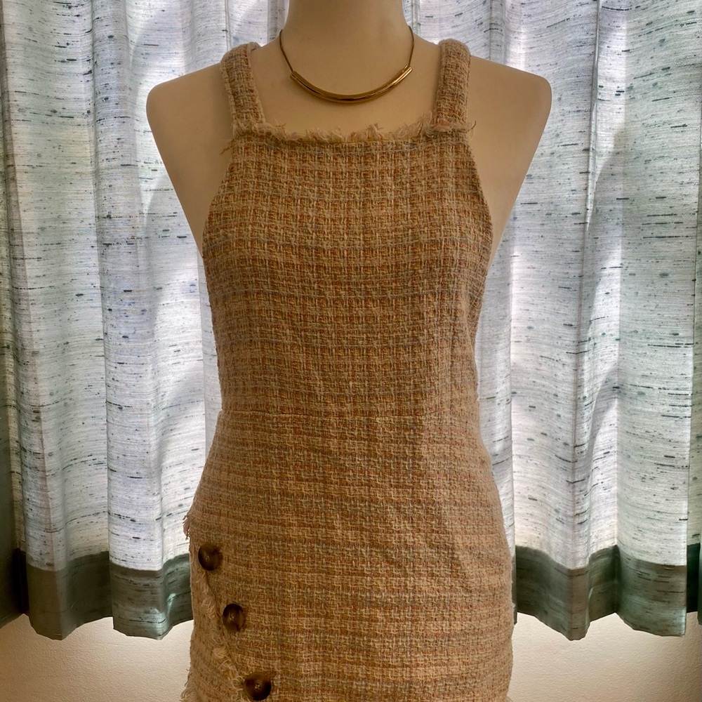 Chic Zara Tan Sleeveless Dress Small